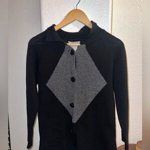 Barneys New York Sweater with Gray Diamond Front